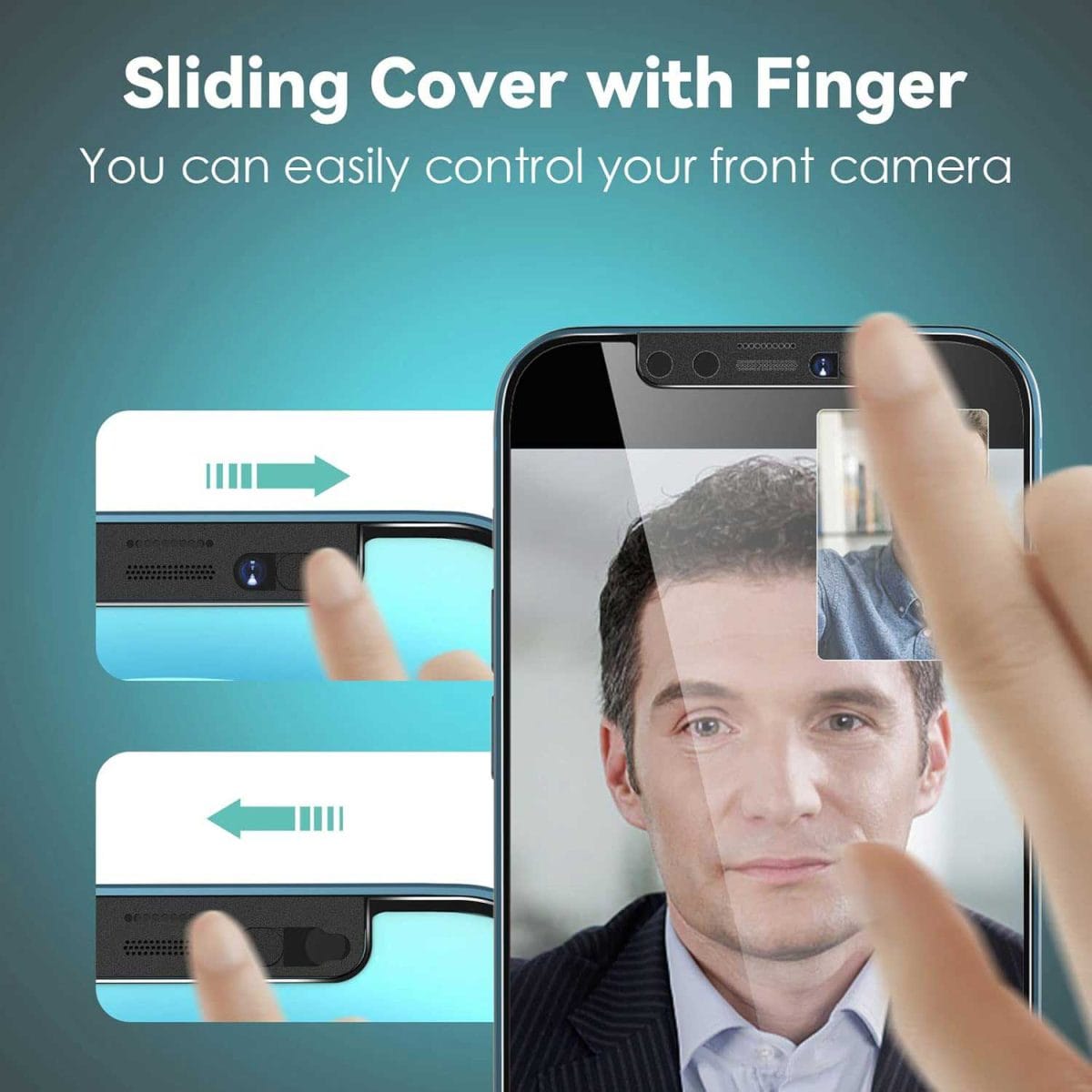 Apple iPhone 14 Privacy screen protector with front camera cover - Bild 8