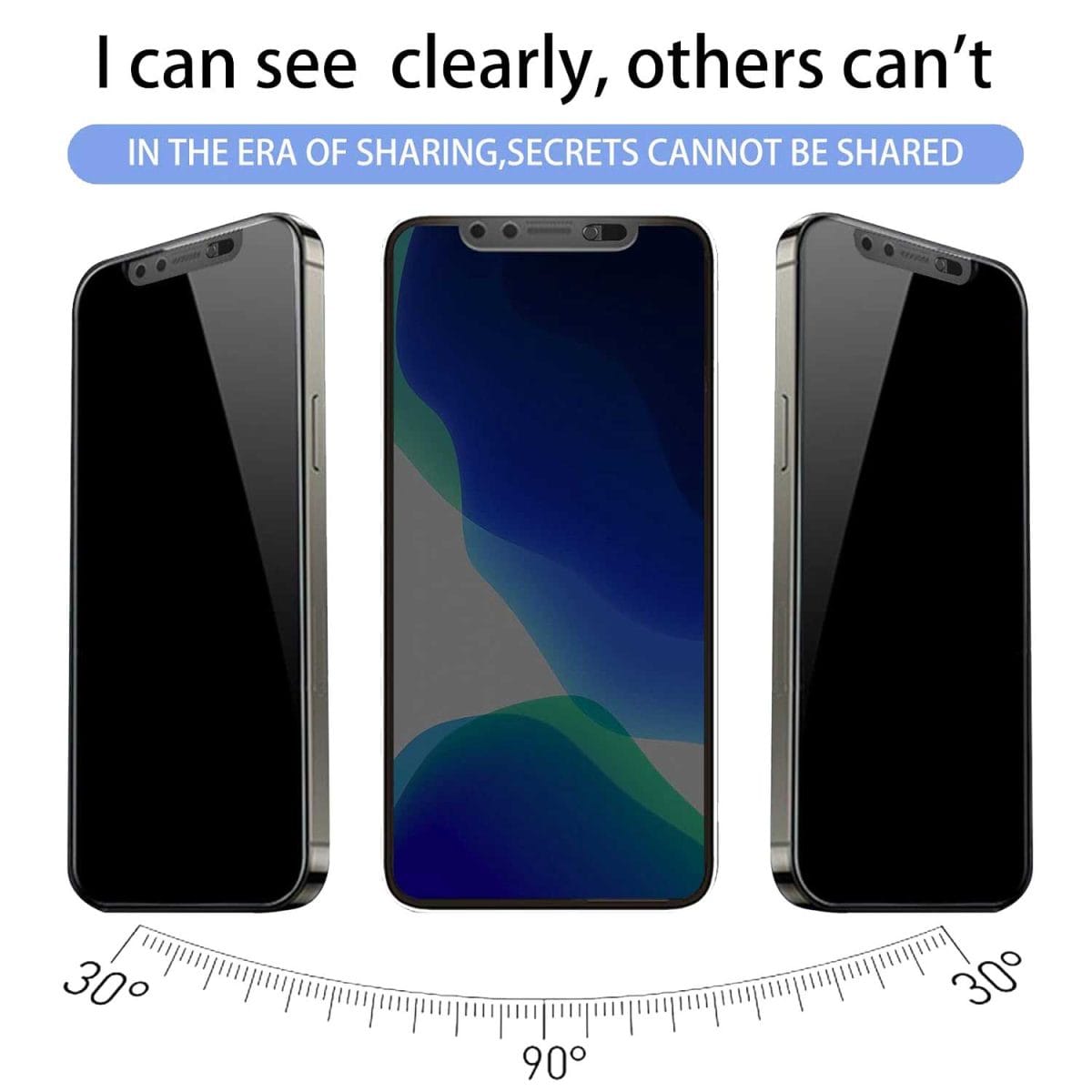 Apple iPhone 14 Pro Privacy screen protector with front camera cover - Պատկեր 5