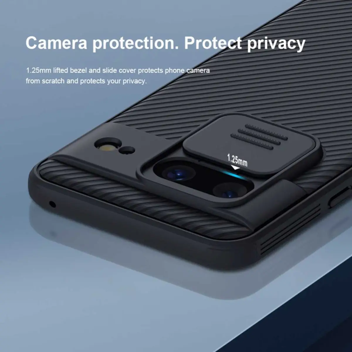 Nillkin Camshield Google Pixel 8 cover case with camera cover slider black commercial