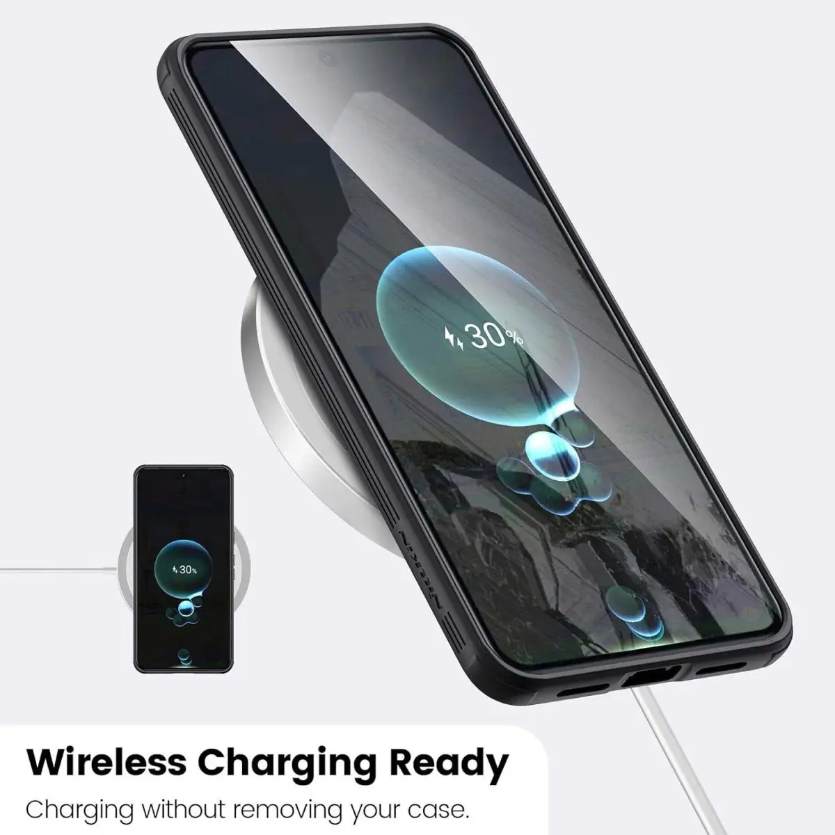 Nillkin Camshield Google Pixel 8 pro cover case with camera cover slider black wireless charging commercial ads