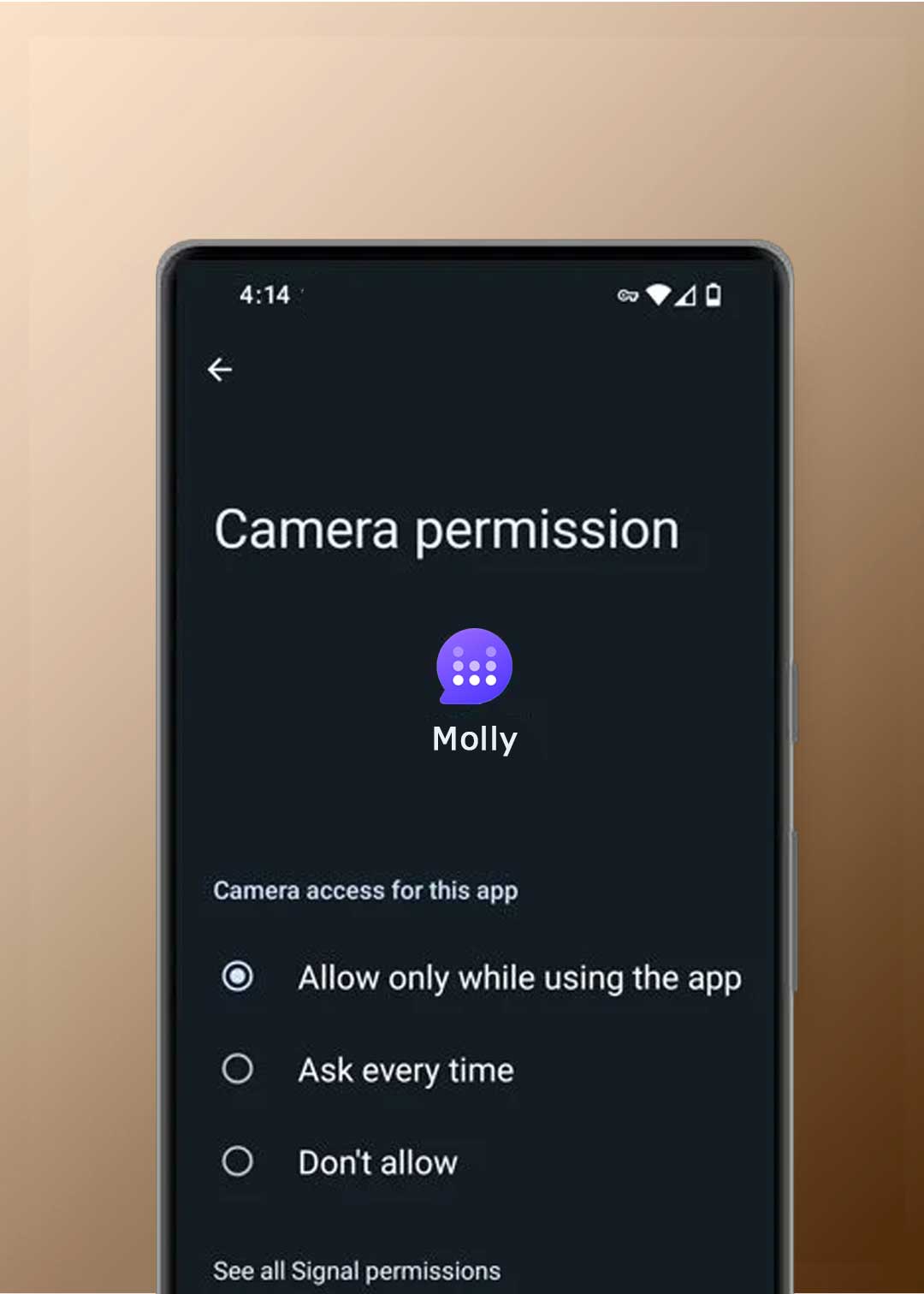 grapheneos scrolling image molly app permission 1