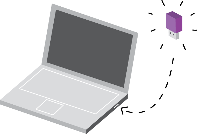 TailsOS usb connected illustrator with an laptop
