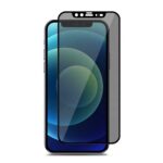 Privacy screen protector for iPhone 14 Plus — anti-spy tempered glass with front camera cover