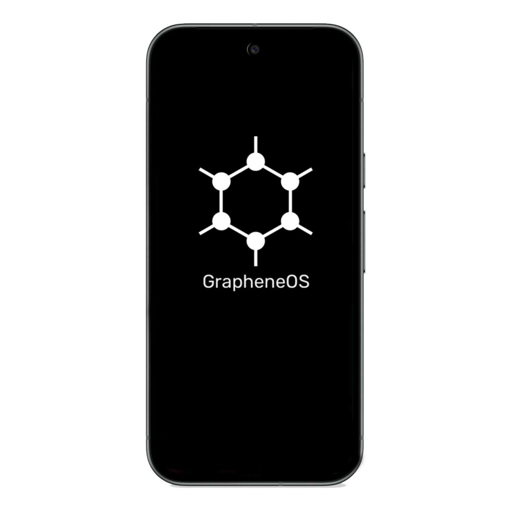 CryptPhone Pixel 10 running GrapheneOS — front view of the encrypted, degoogled privacy phone