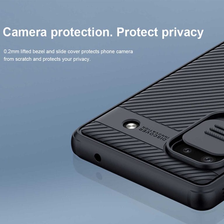 Nillkin Camshield για το Google Pixel 6a θήκη κάλυψης με φωτογραφική μηχανή slider μαύρο χρώμα εμπορικό πανό