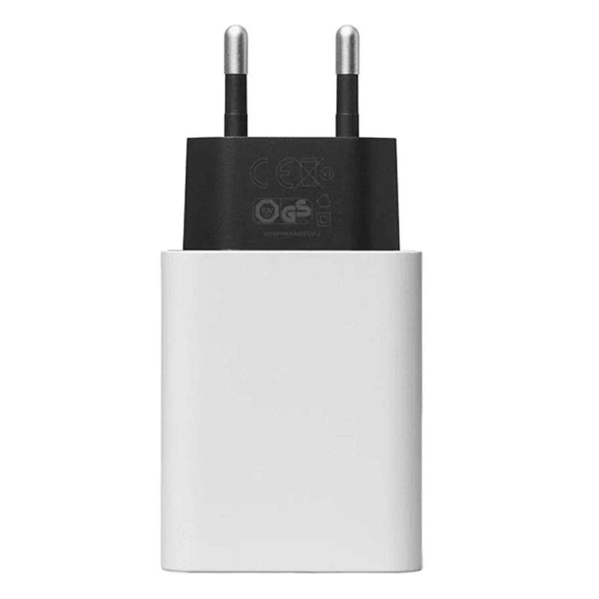 Google power adapter 30watt fast charger usb-c eu plugin back side