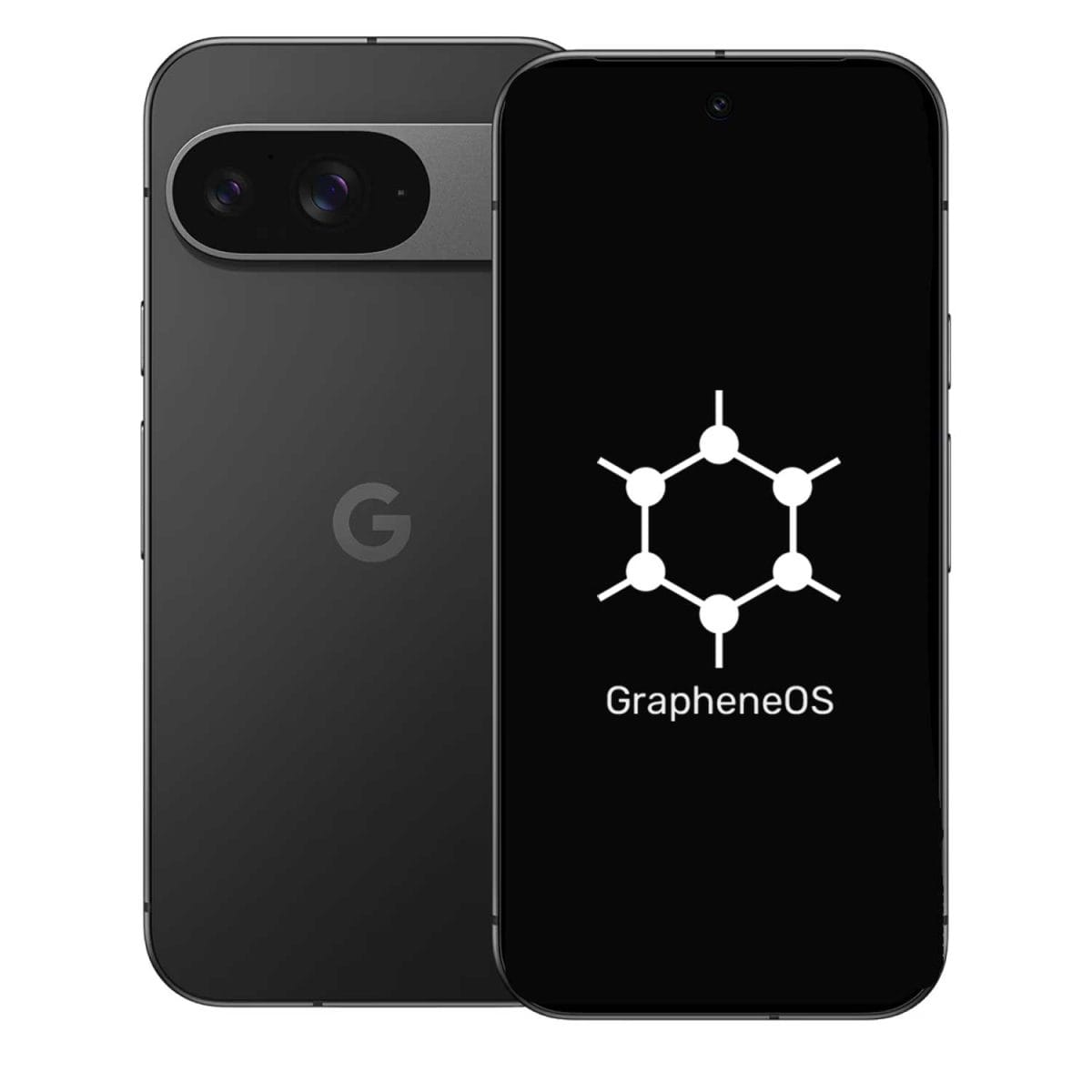 Google Pixel 9 GrapheneOS VPN Encrypted black back