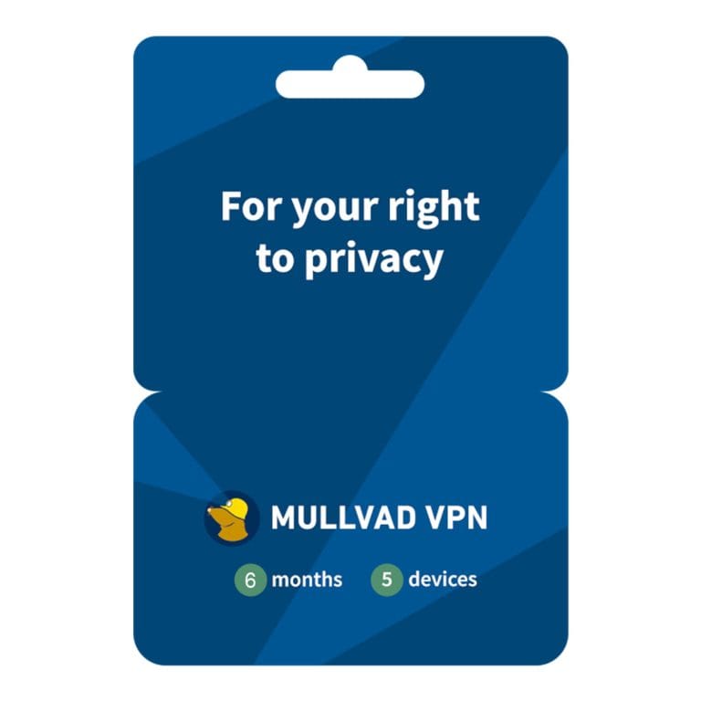 Mullvad VPN Voucher 6 ay