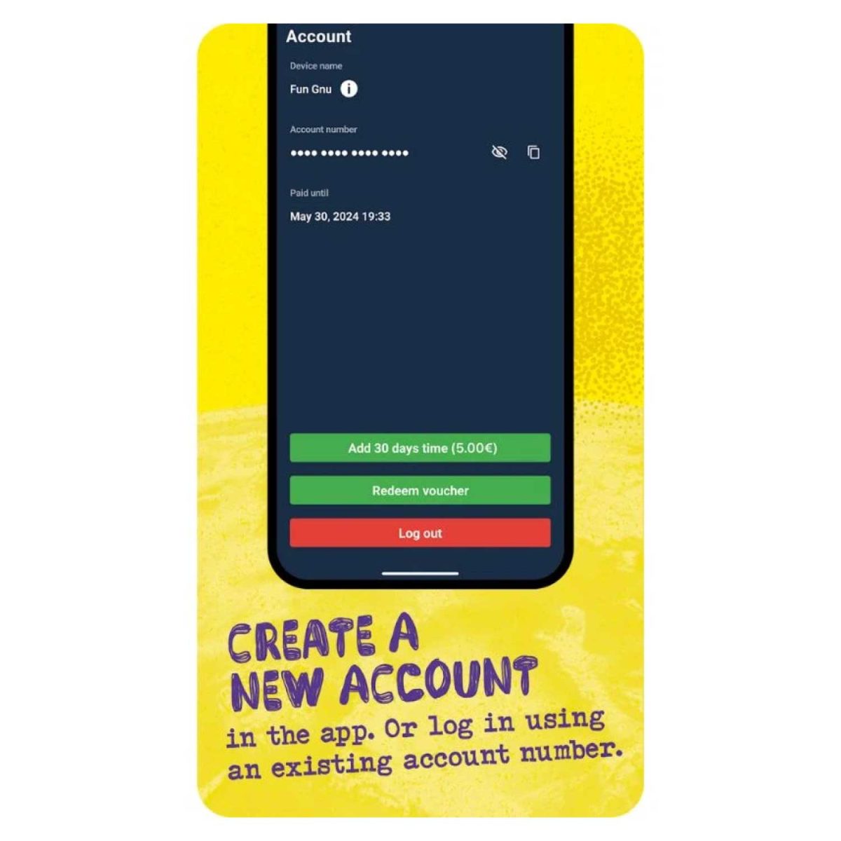 Mullvad VPN voucher license to create anonymous account